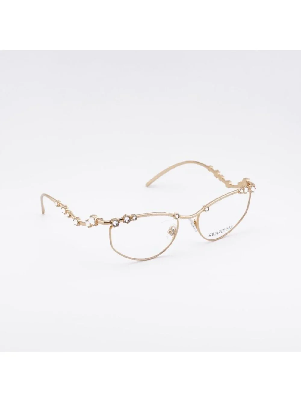 Swarovski SK1015 4004 Eyeglasses Gold with Stones 55mm Irregular Frame